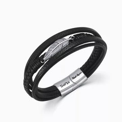 Memorial Feather Men's Bracelet