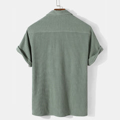 Men's Waffle Lapel Shirt