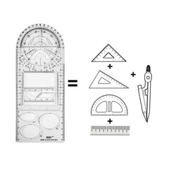 Multifunctional Student Math Ruler