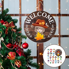 DIY Wooden Christmas Highland Bull Welcome Sign