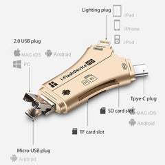 4-in-1 Portable Memory Card Reader For Phones