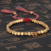 Shaped Copper Bead Bracelet