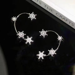 Diamond And Zirconia Earrings Without Holes