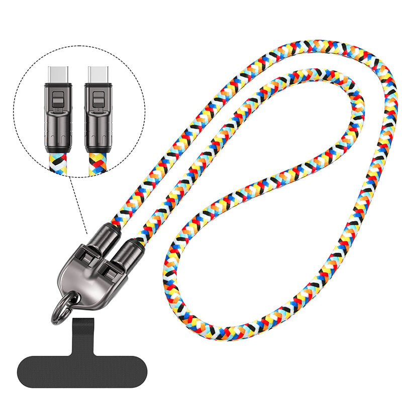 2-in-1 Fast Charging Data Cable & Phone Lanyard