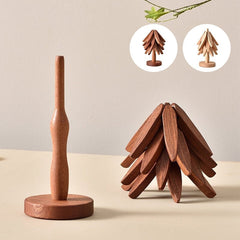 A tree Solid Wood Insulation Placemat