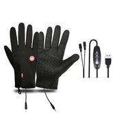Winter gloves – windproof, waterproof, non-slip & touchscreen compatible (with optional USB heating function)
