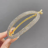 Sparkling Curved Minimalist Hair Buckle