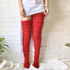 Winter Soft Warm Over Knee Extra Long Knitted Socks