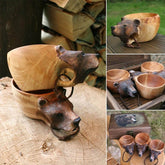 Cute Animal Handmade Wooden Mug