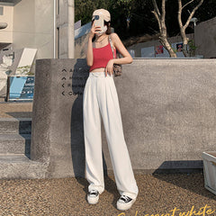 Solid Color Casual Wide Leg Pants