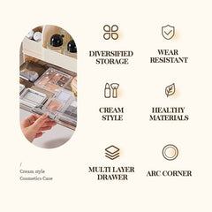 Desktop Makeup Organizer with Drawers