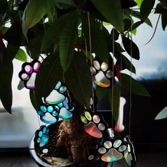 Paw Prints Solar Wind Chime