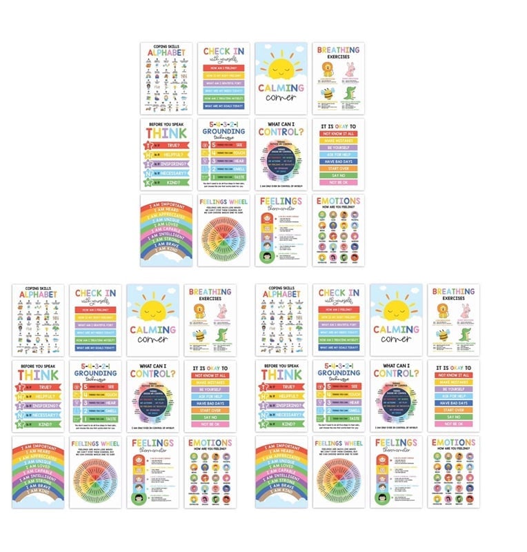 🧘♀️ Calming Corner Poster Set 🧠