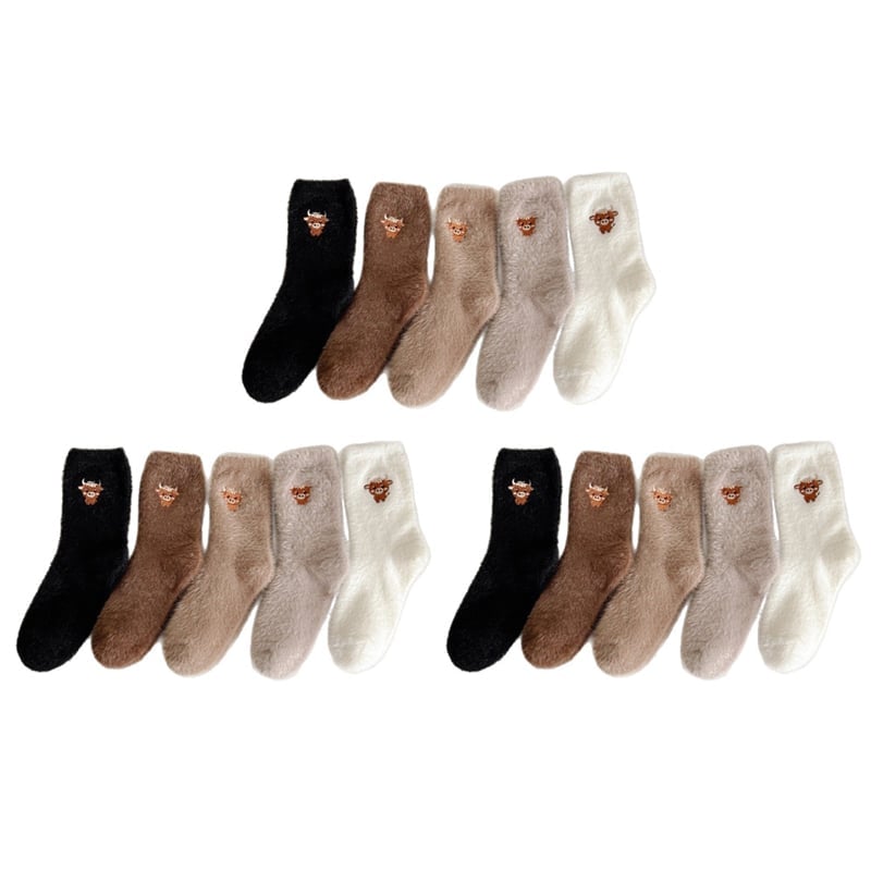 Cute Cow Slipper Socks