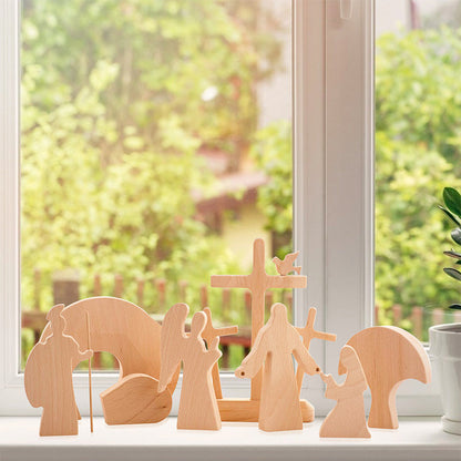 Easter Scene Wooden Decoration