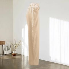 Women's High Waist Casual Cotton Linen Trousers