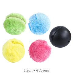 Pet Electric Ball Toy with Plush Cover(4 Colors Included)