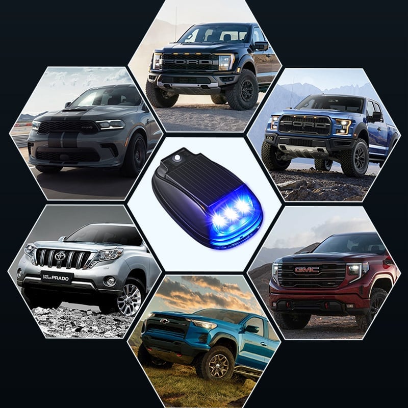 Solar Car Roof RGB Strobe Light