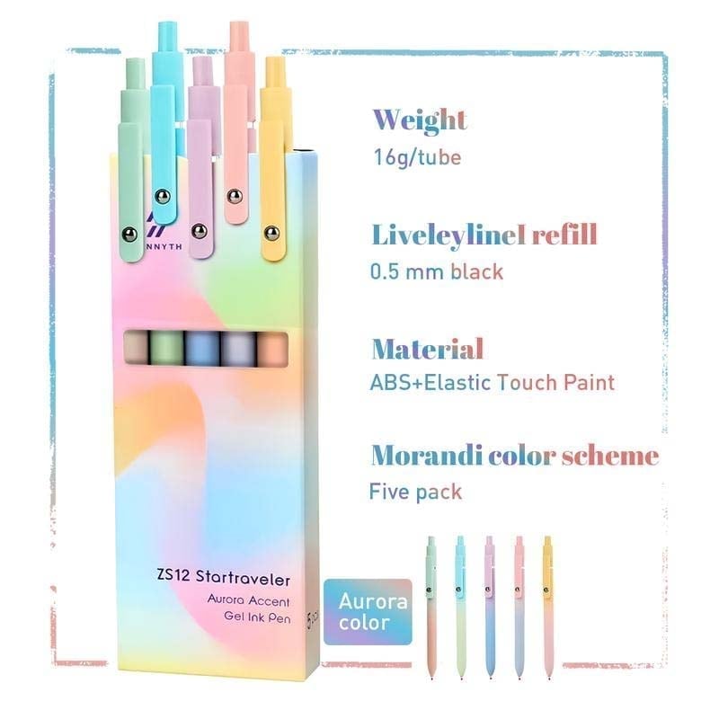 Minimalist Press Type Quick Drying Carbon Gel Pens