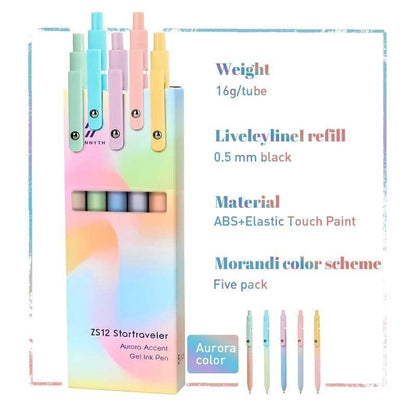 Minimalist Press Type Quick Drying Carbon Gel Pens