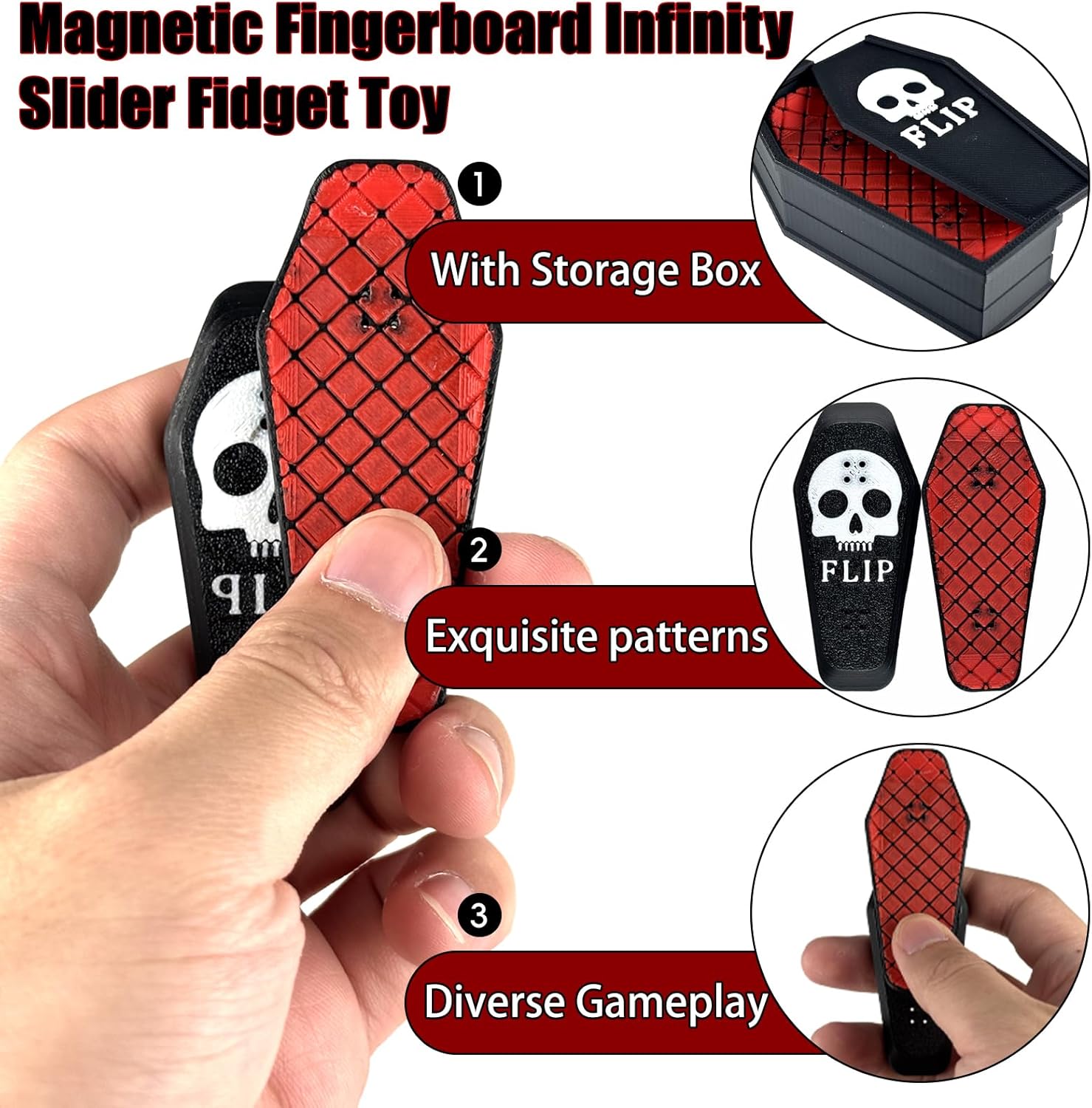 Flipping Fidget Toy Magnetic Fingerboard