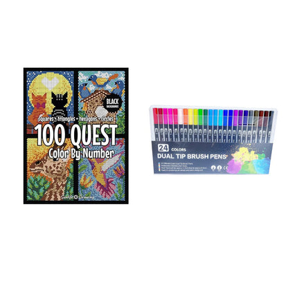 100 QUEST Color by Numbers Book