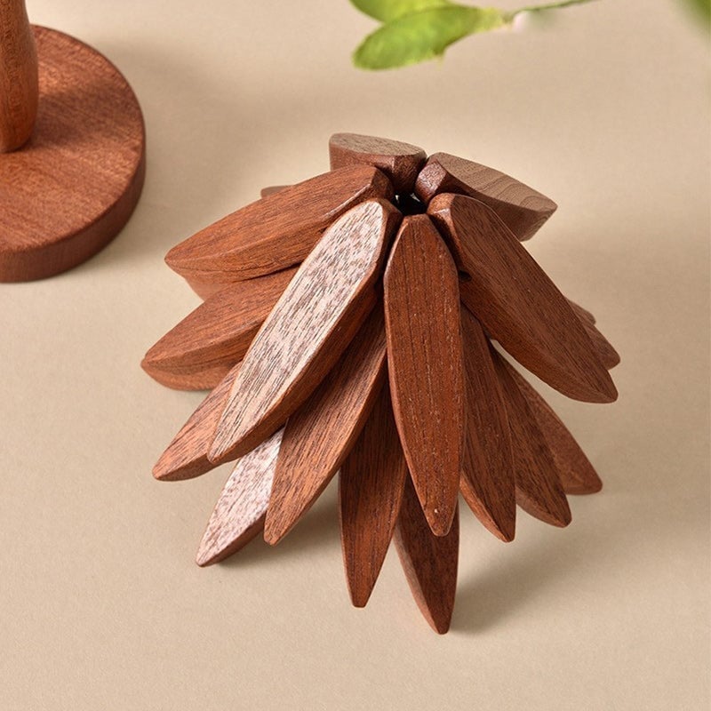 A tree Solid Wood Insulation Placemat