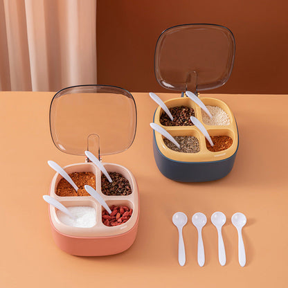 Four Seasoning Box With Lid