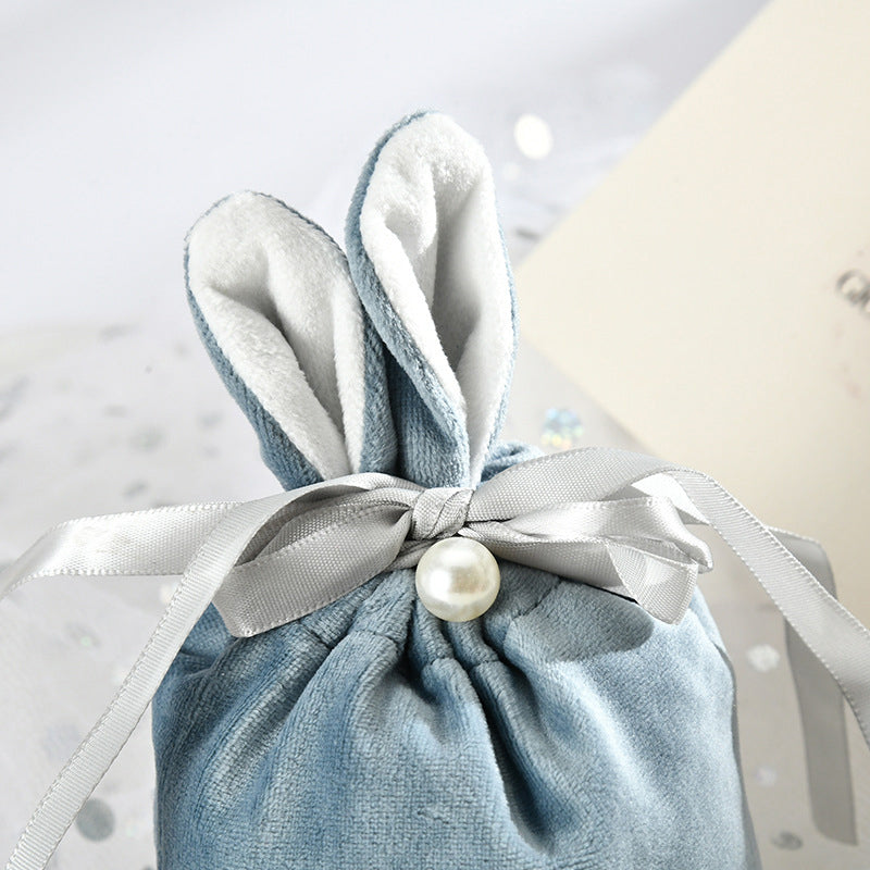 Easter Bunny Velvet Basket