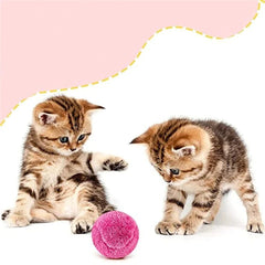 Pet Electric Ball Toy with Plush Cover(4 Colors Included)