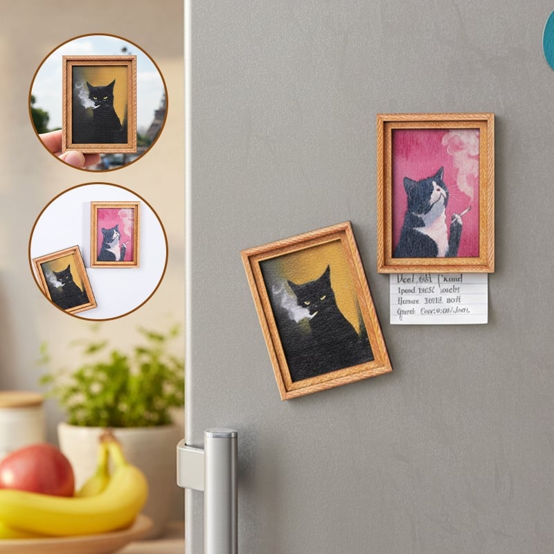 Cat Photo Frame Fridge Magnet