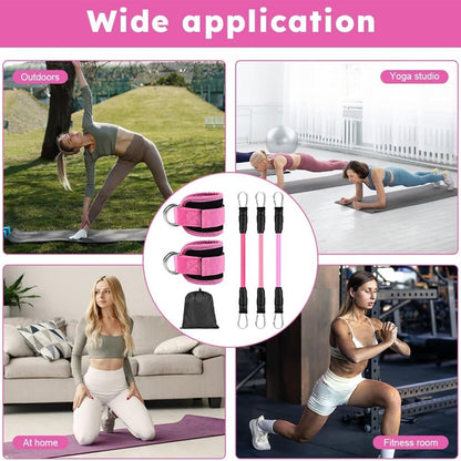 Ankle Resistance Band Set for Leg and Hip Training