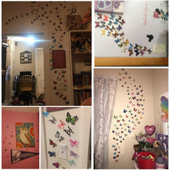 3D Butterfly Wall Mural Stickers