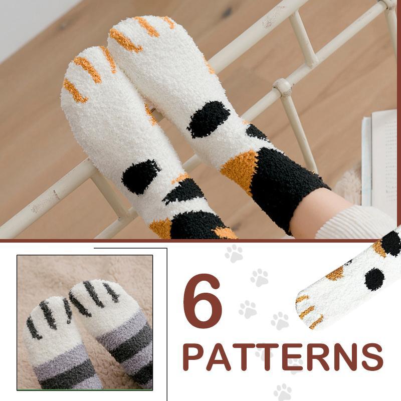 Fluffy Fuzzy Cat Claw Socks