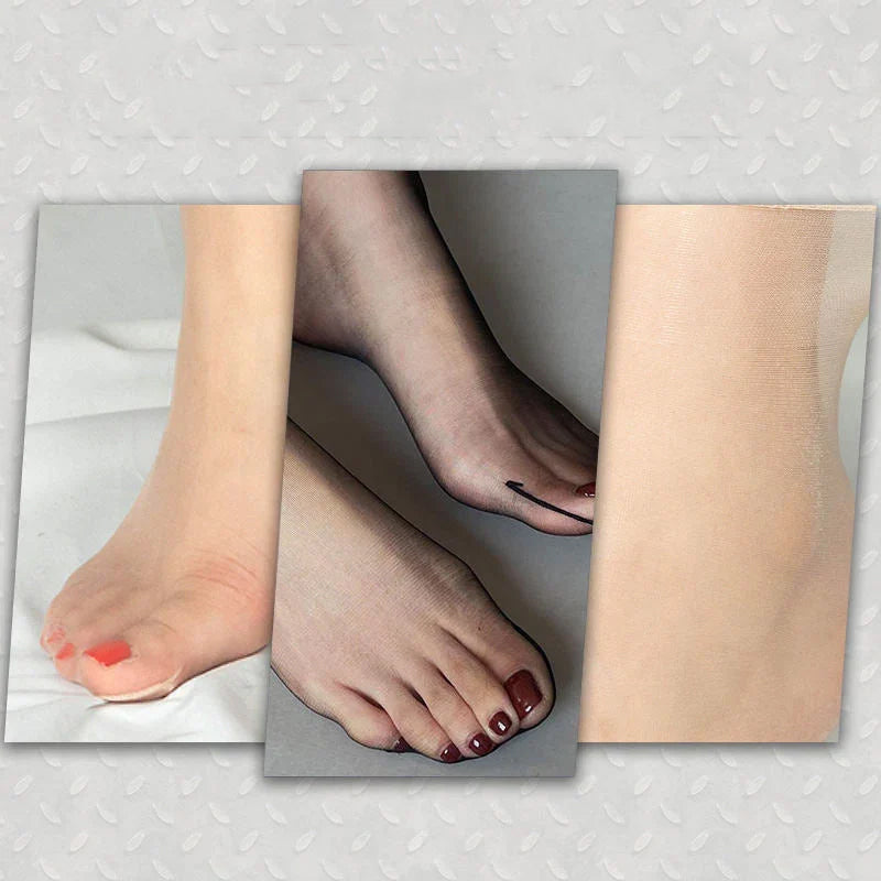 Invisible slip-resistant crystal silk socks
