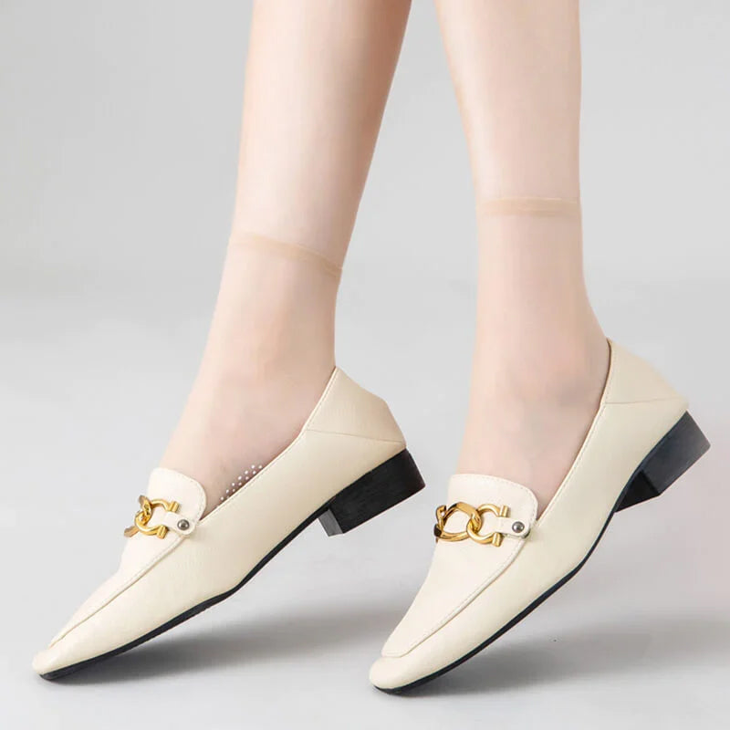 Invisible slip-resistant crystal silk socks