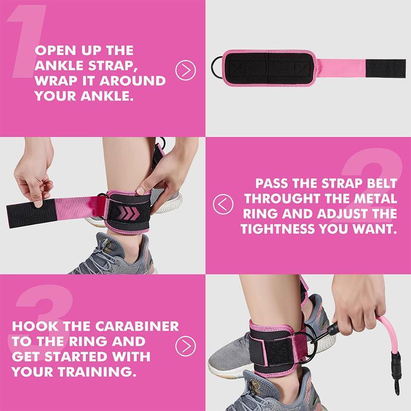 Ankle Resistance Band Set for Leg and Hip Training