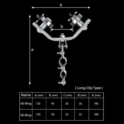 Angle Iron Track Hanging Line Pulley