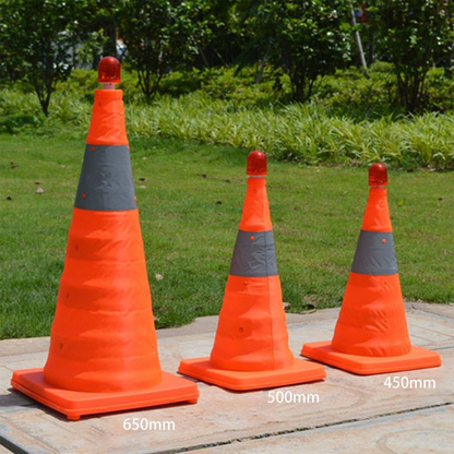 Foldable Traffic Reflecting Safety Cone