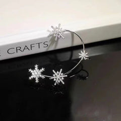 Diamond And Zirconia Earrings Without Holes