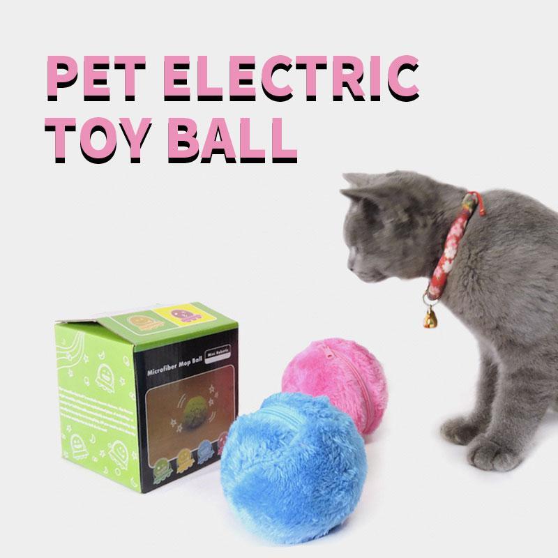 Pet Electric Ball Toy with Plush Cover(4 Colors Included)