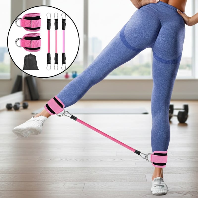 Ankle Resistance Band Set for Leg and Hip Training