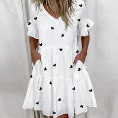 Ruffle Pattern Casual Dress