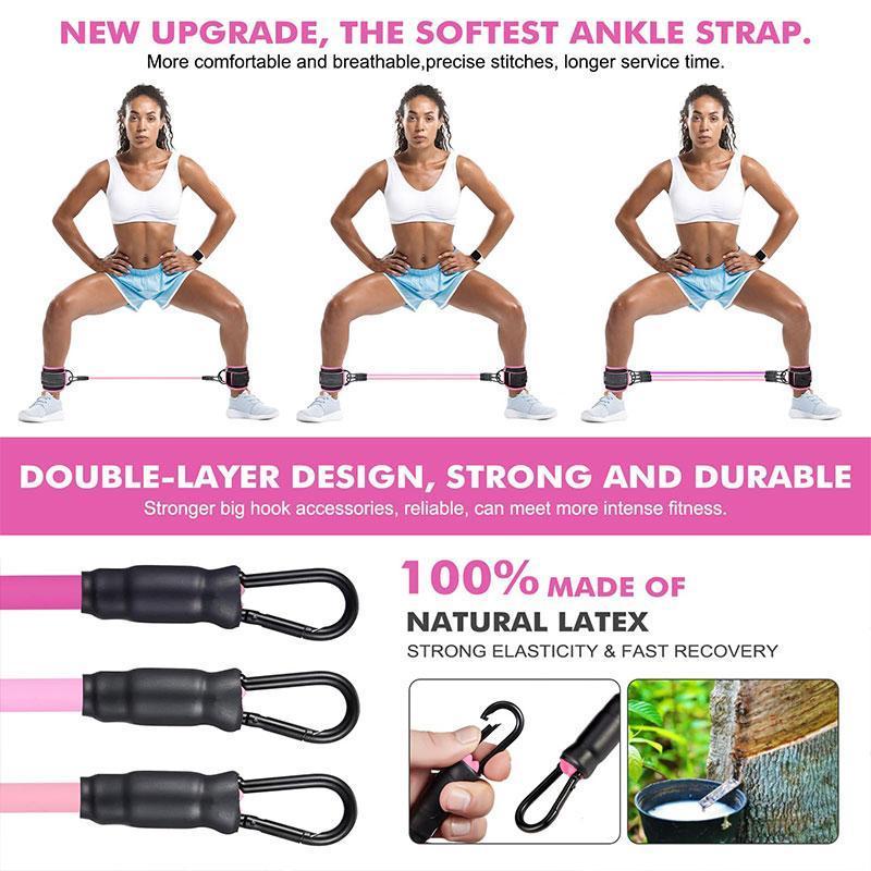 Ankle Resistance Band Set for Leg and Hip Training