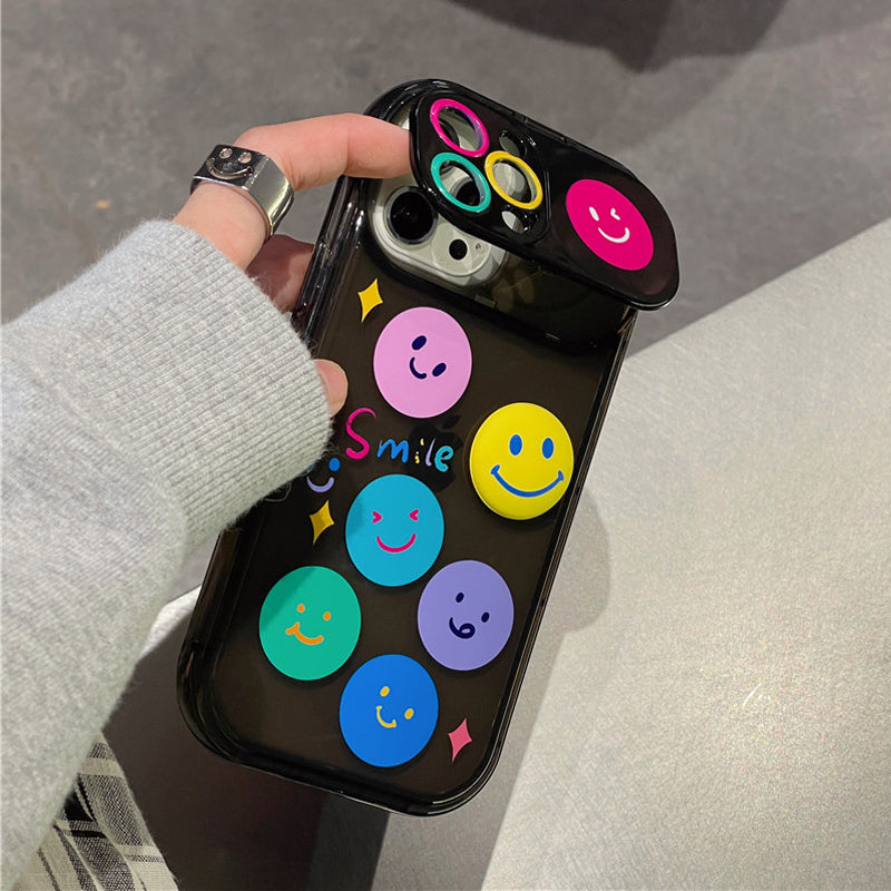 Smiley Mirror Holder Case For iphone