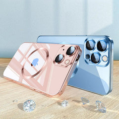Electroplating Wireless Magnetic Charging All-Inclusive Lens Case for iPhone