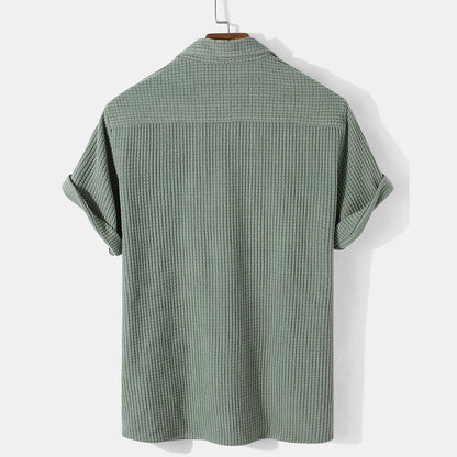 Men's Waffle Lapel Shirt