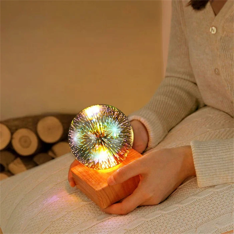 Colorful LED Crystal Ball Night Lamp