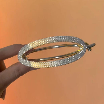 Sparkling Curved Minimalist Hair Buckle