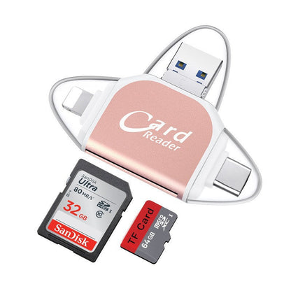 New Multi-Port 4 in 1 Universal SD TF Card Reader